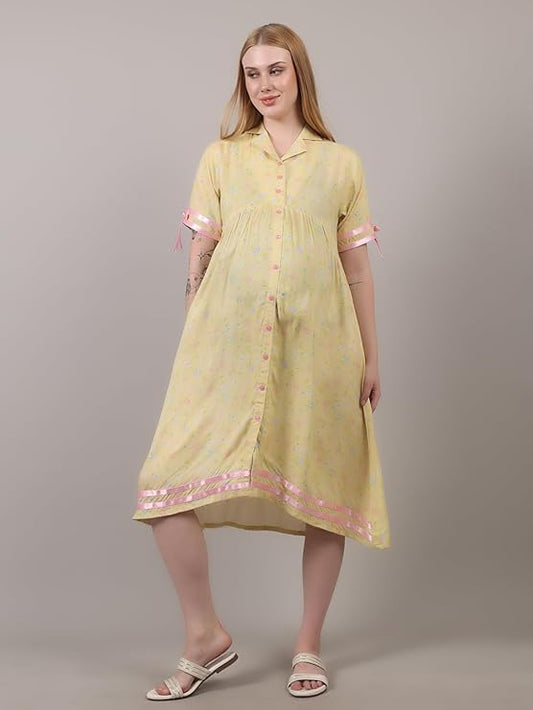 ZIFAZA Women's Maternity Wear | Soft Comfortable Ethnic Outfit for Pregnant Women |