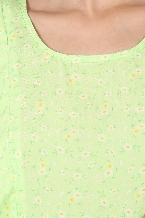 ZIFAZA Women's Maternity Wear | Feeding Friendly Nursing Dress | Soft Comfortable A-Line Ethnic Outfit for Pregnant Women & New Moms