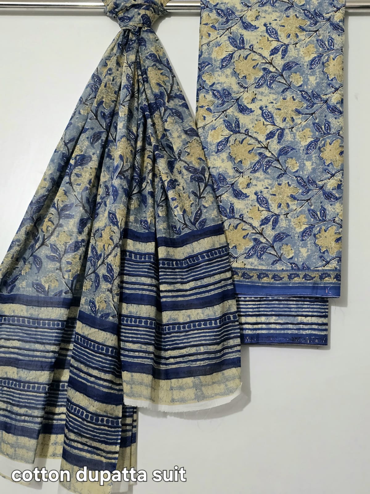 Cotton Dupatta Suit Set – Floral Print